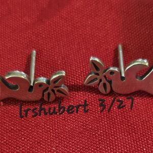 Elegant Silver Bird Earrings